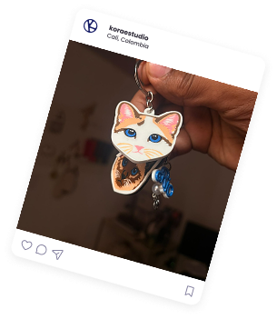 Llavero personalizado de gato