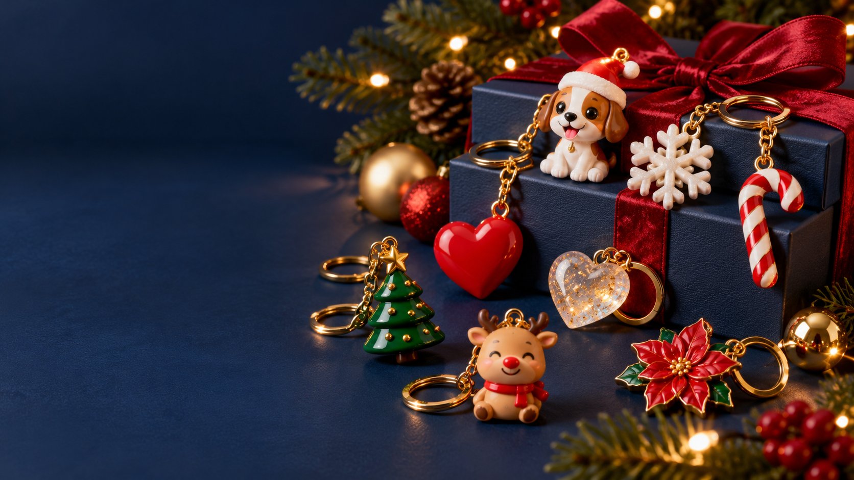 Colección navideña de charms y llaveros personalizados de Kora